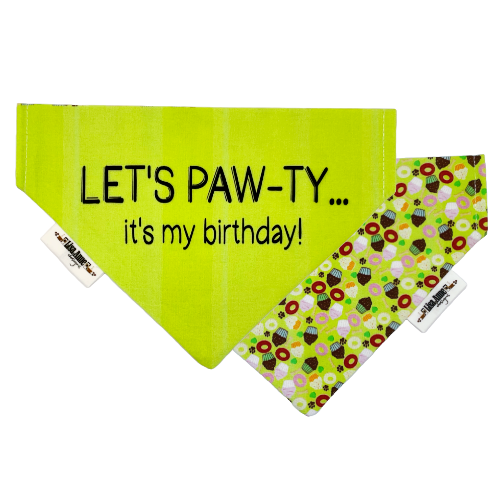 Let’s Paw-ty Dog Bandana | Birthday Pup Accessory