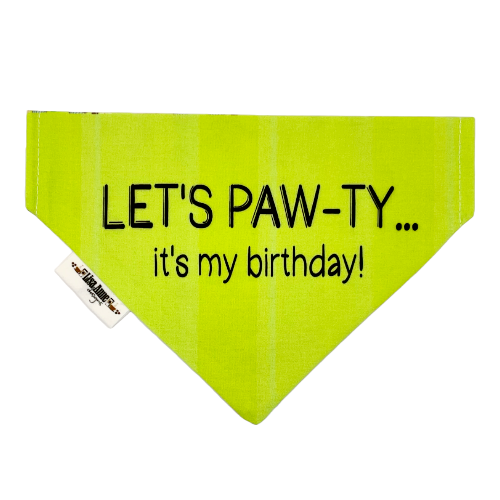 Let’s Paw-ty Dog Bandana | Birthday Pup Accessory