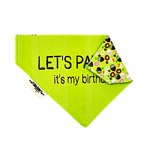 Let’s Paw-ty Dog Bandana | Birthday Pup Accessory