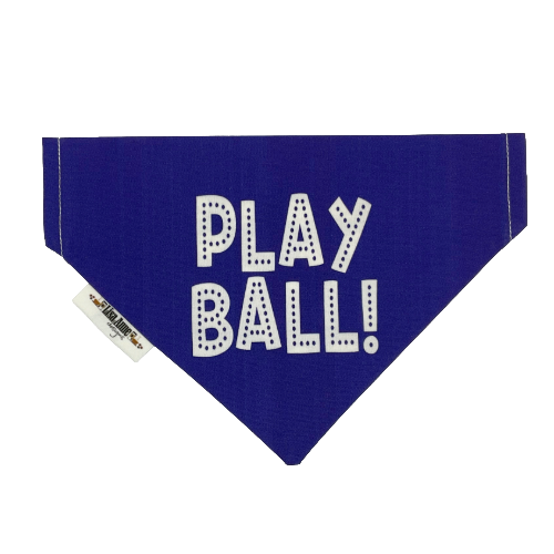 Play Ball! Dog Bandana | Reversible Baseball Pet Bandana