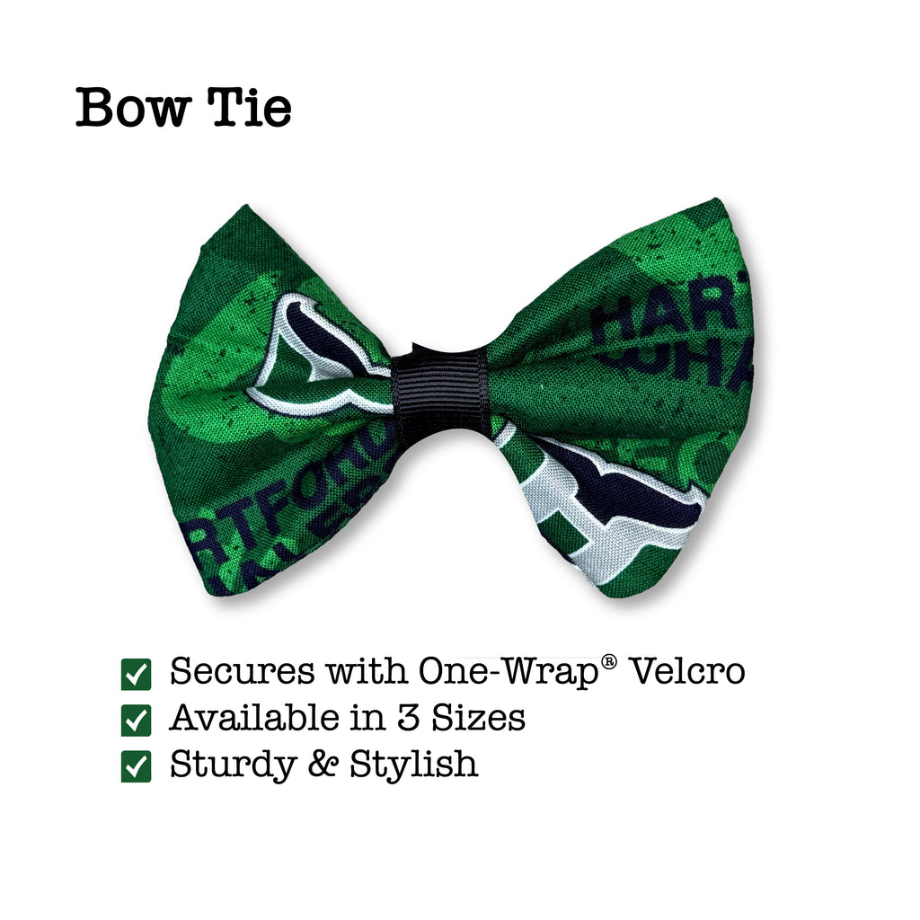 Whalers Hockey Dog Bow Tie | Green Pet Bow Tie