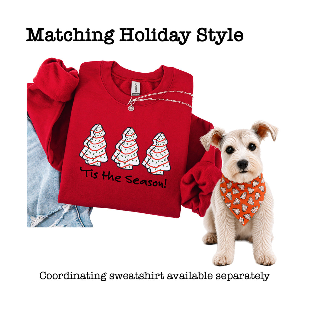 Christmas Cakes Reversible Dog Bandana