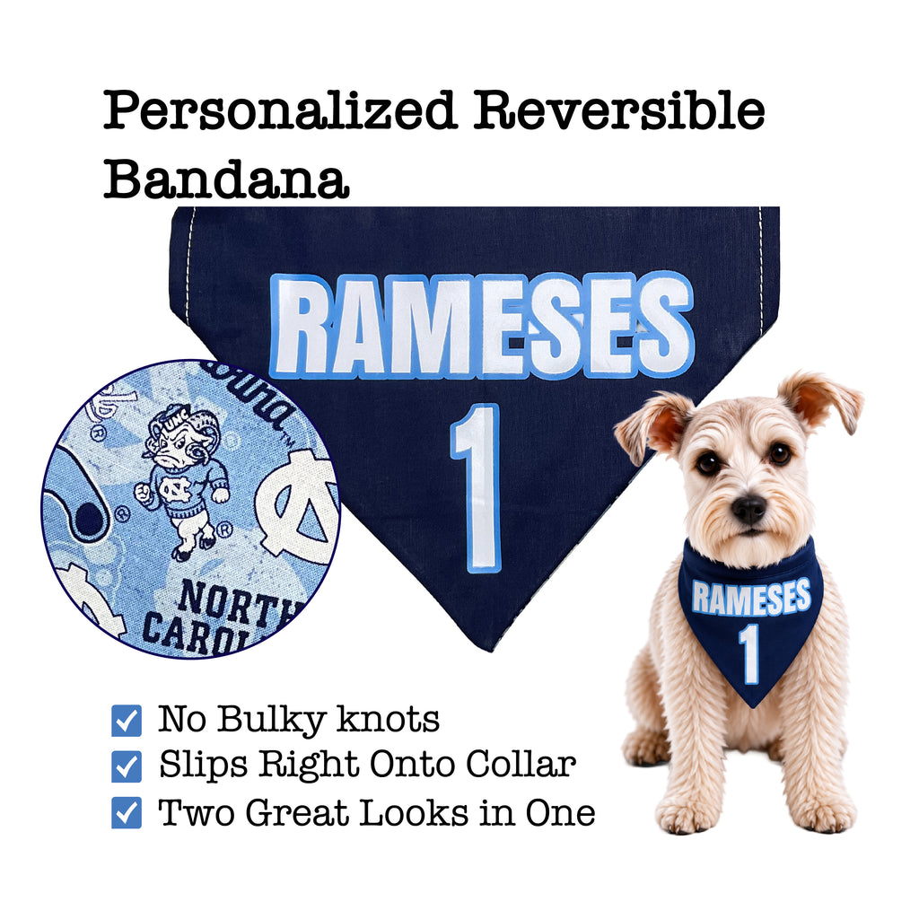 Personalized UNC Over-the-Collar Dog Bandana