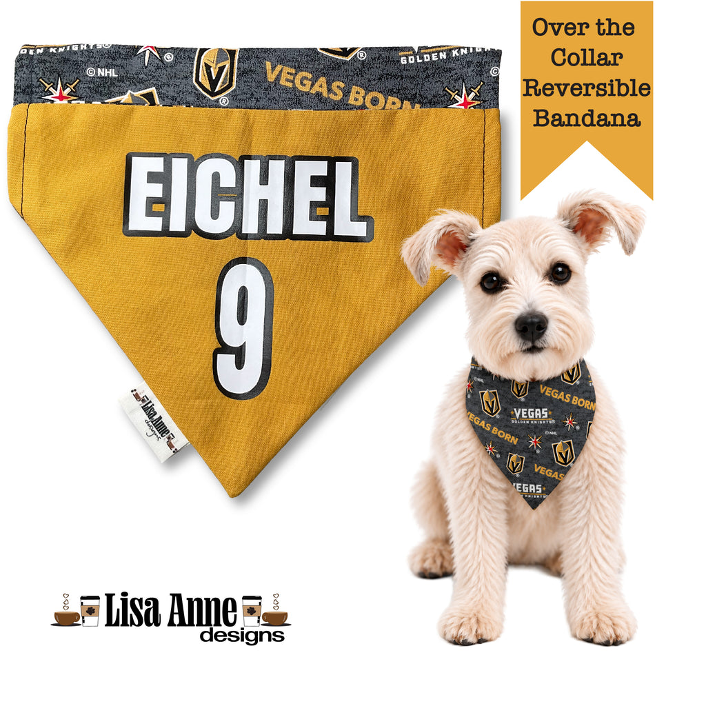 Personalized Vegas Golden Knights Over-the-Collar Dog Bandana