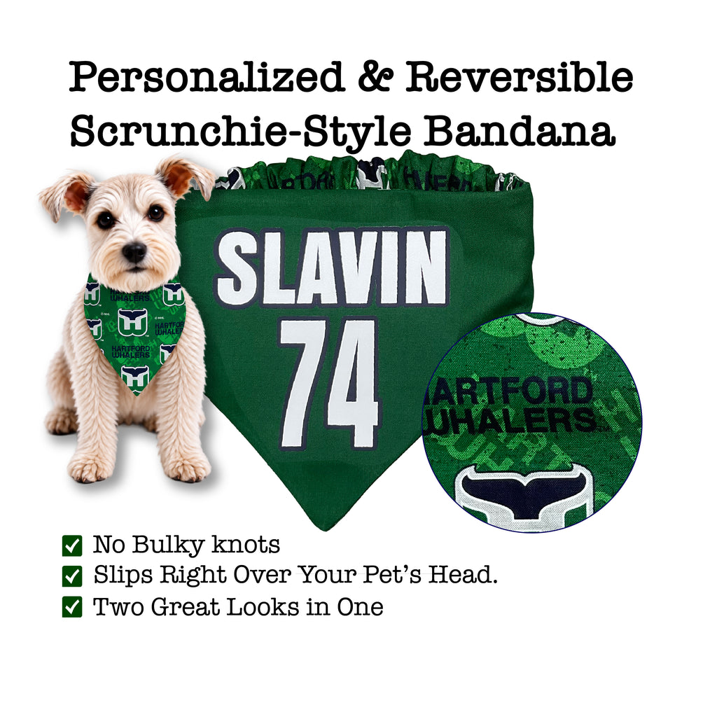 Personalized Whalers Scrunchie Dog Bandana