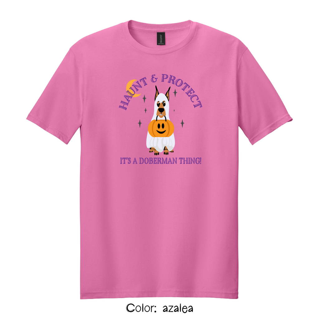 Haunt & Protect T-Shirt | Doberman Halloween Tee