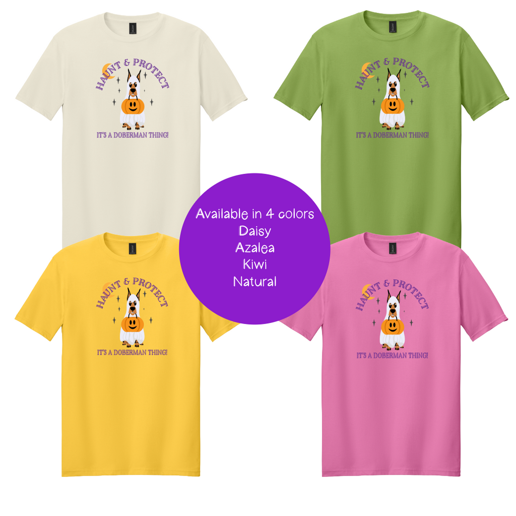 Haunt & Protect T-Shirt | Doberman Halloween Tee