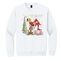Maybe Christmas Means More Sweatshirt – Pink & White Holiday Crewneck