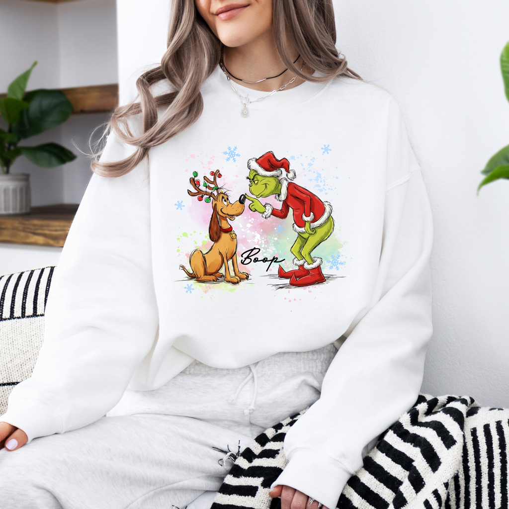 BOOP – Grinch-Inspired Christmas T-Shirt | Holiday Graphic Crewneck