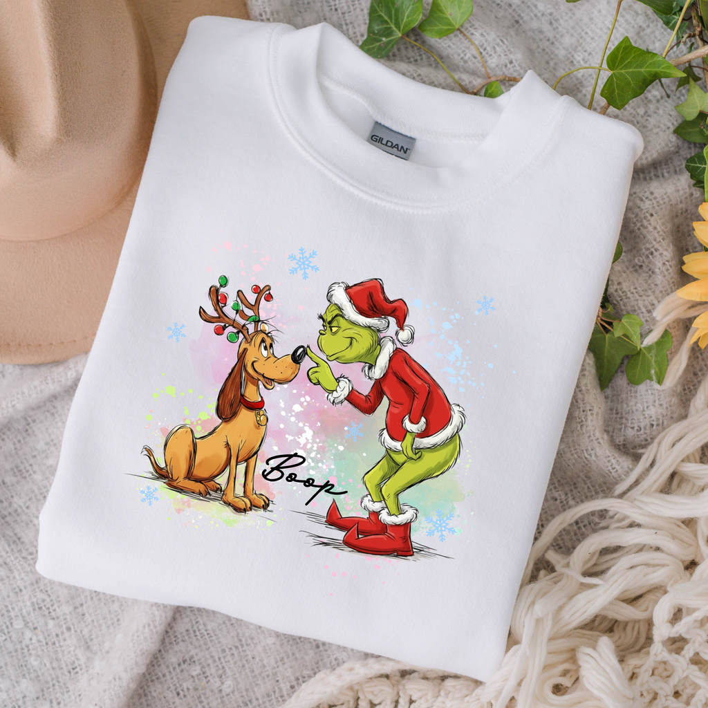 BOOP – Grinch-Inspired Christmas T-Shirt | Holiday Graphic Crewneck