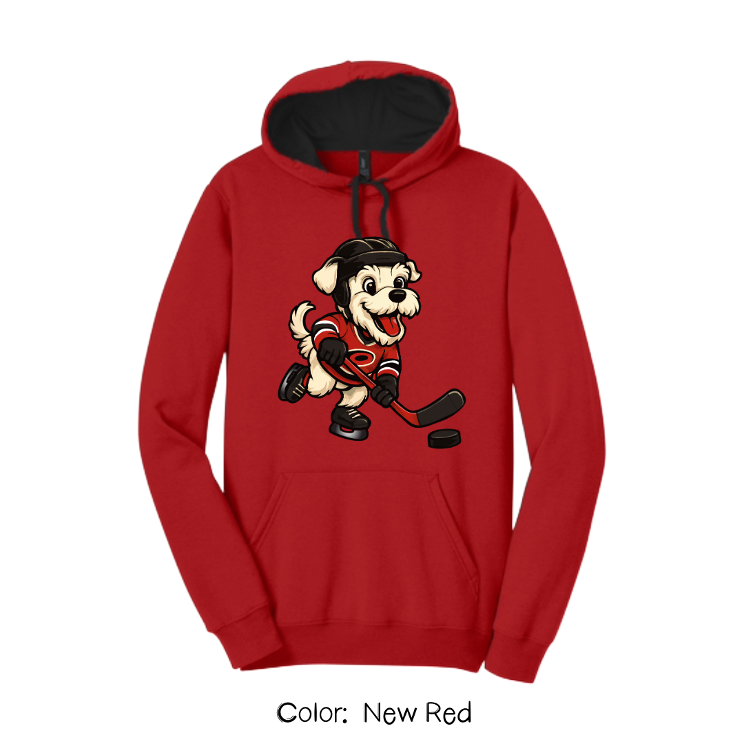 Hockey Pup Hoodie - Dog Lover Team Spirit Sweatshirt