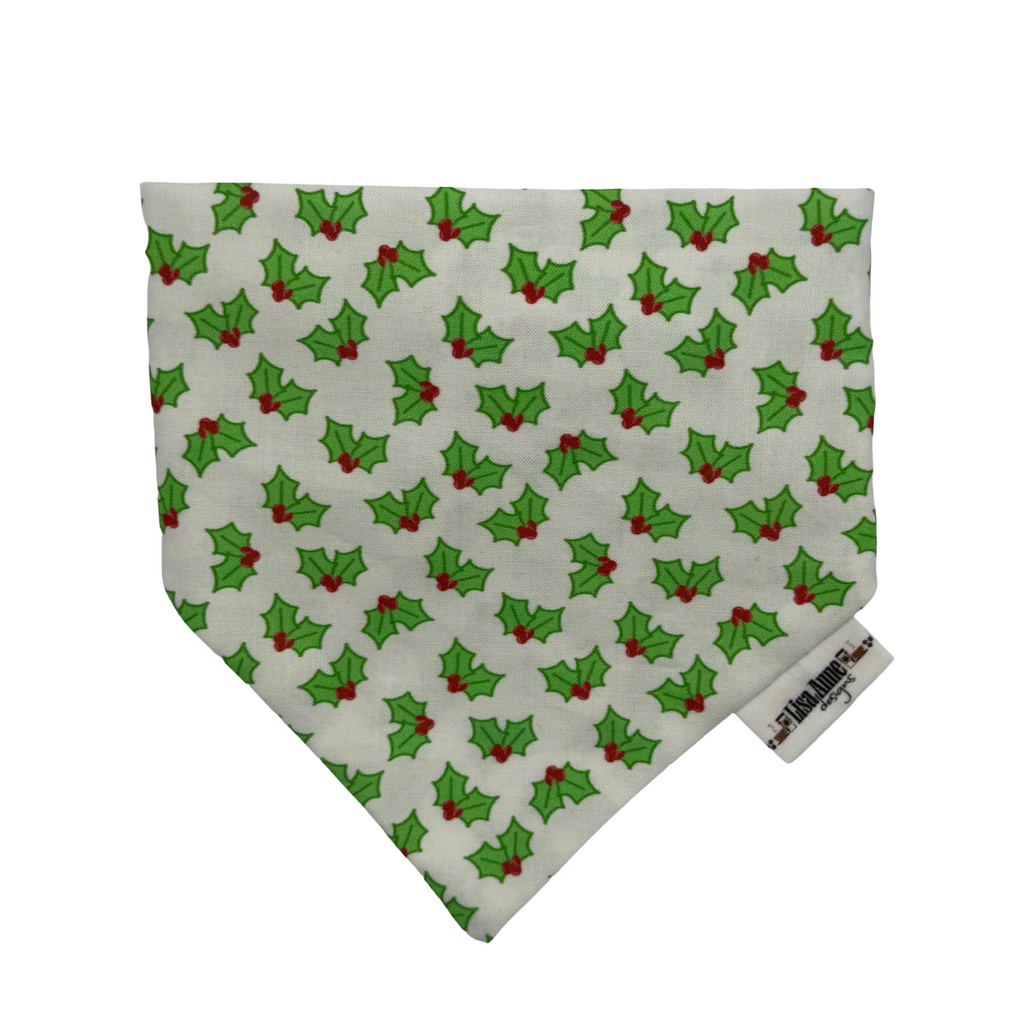 HOLLY BERRIES LIMITED EDITION — Scrunchie Style Slip-On  Pet Bandana