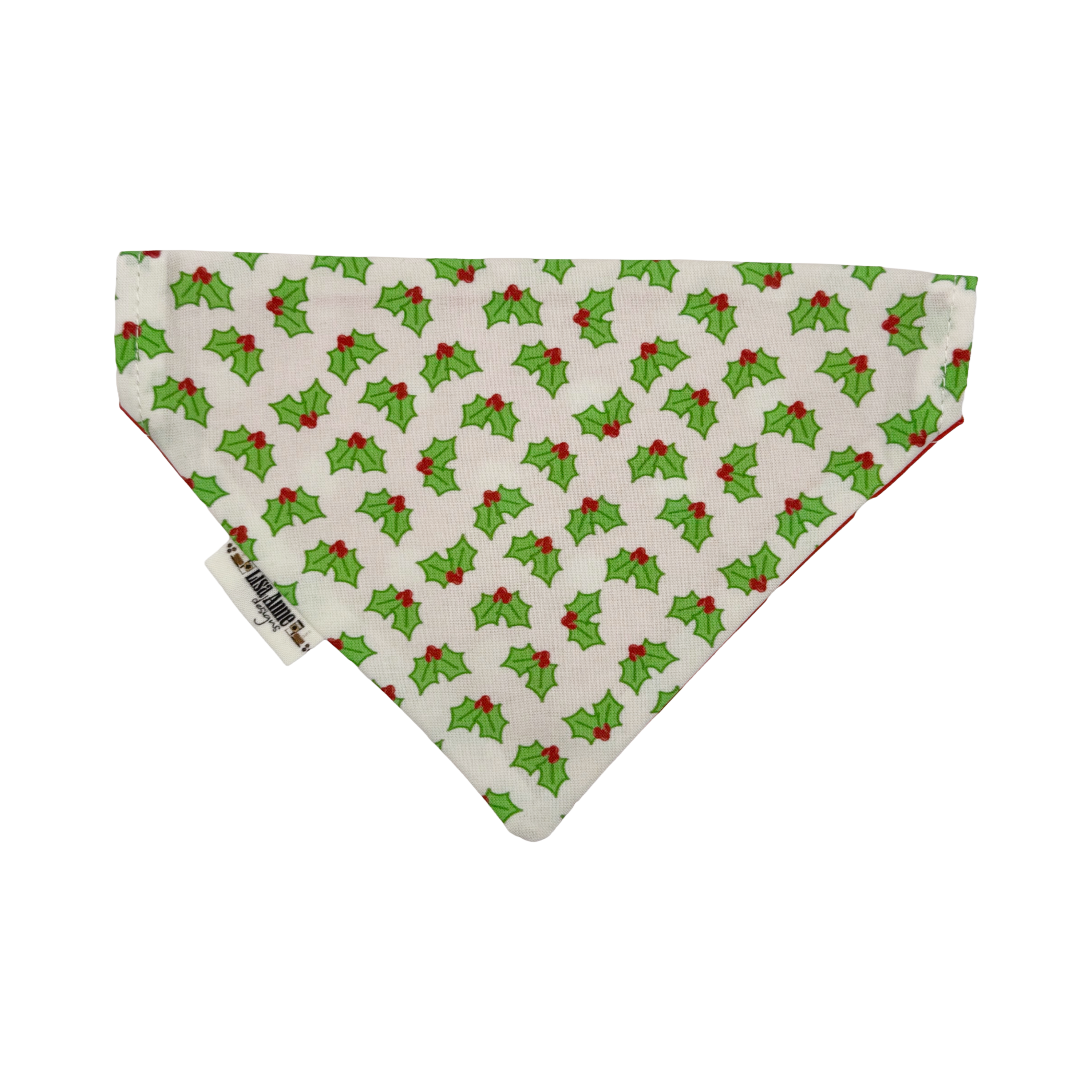 Holly Berries and Red Polka Dots — Over-the-Collar, Reversible - LIMITED EDITION