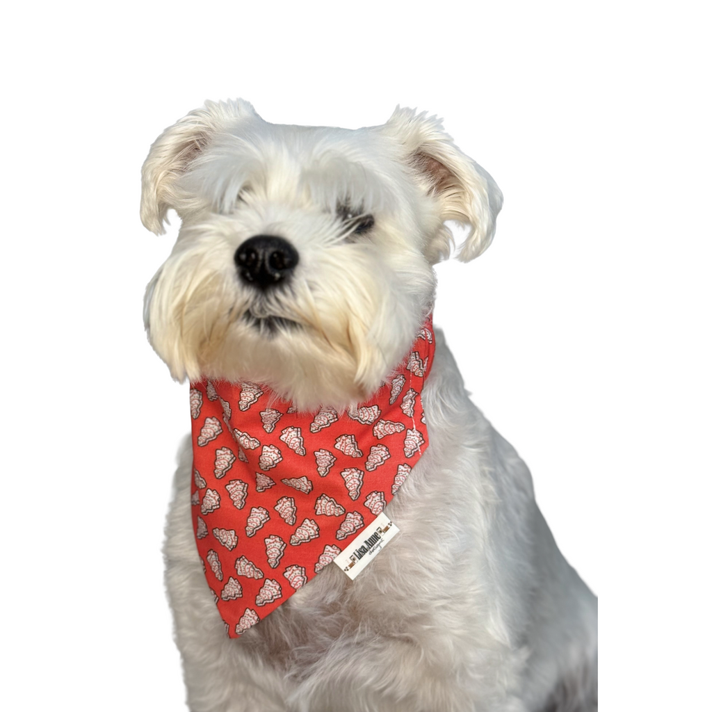 Christmas Cakes -Holiday Treat - LIMITED EDITION — Scrunchie Style Slip-On Pet Bandana
