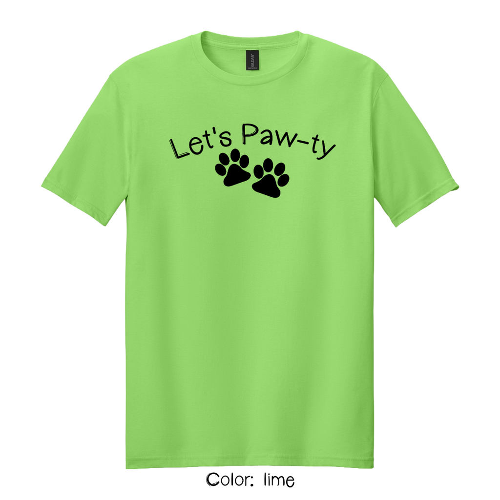Let's Paw-ty T-Shirt - Dog Birthday Party Matching Tee | Unisex Pet Parent Tshirt