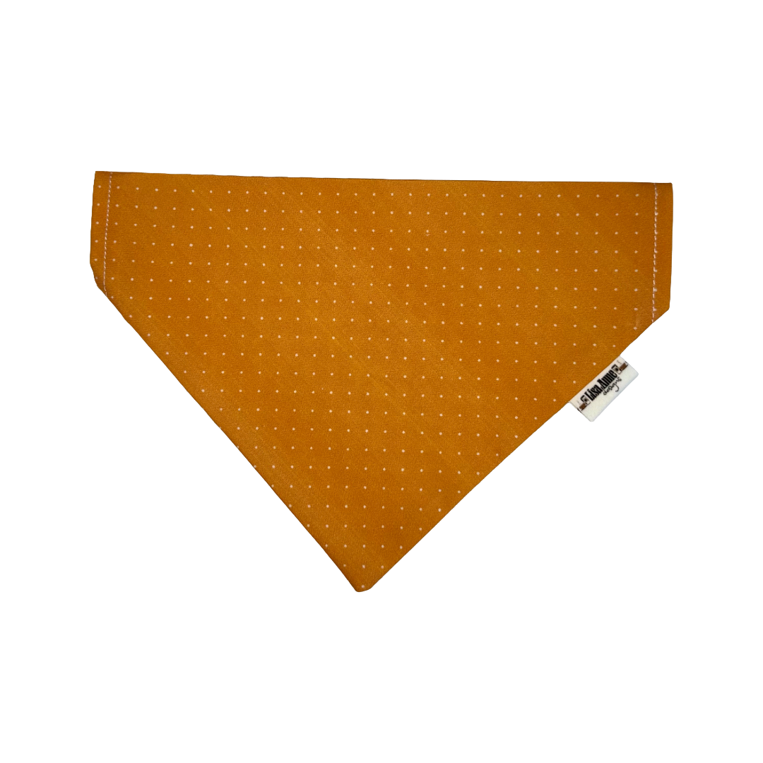 Orange Gingham Dog Bandana | Reversible Fall Pet Bandana