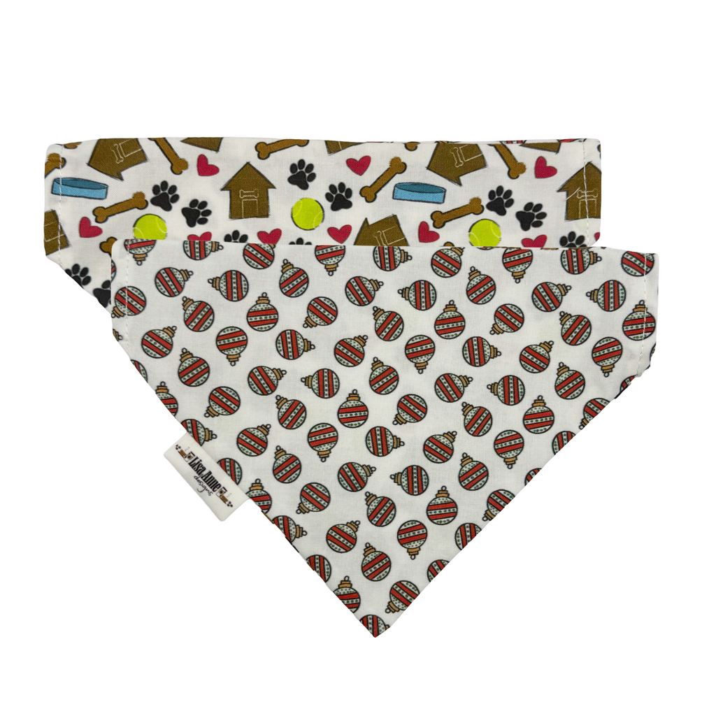 Christmas Ornaments (Dog House + Bones Reverse) LIMITED EDITION — Over-the-Collar, Reversible