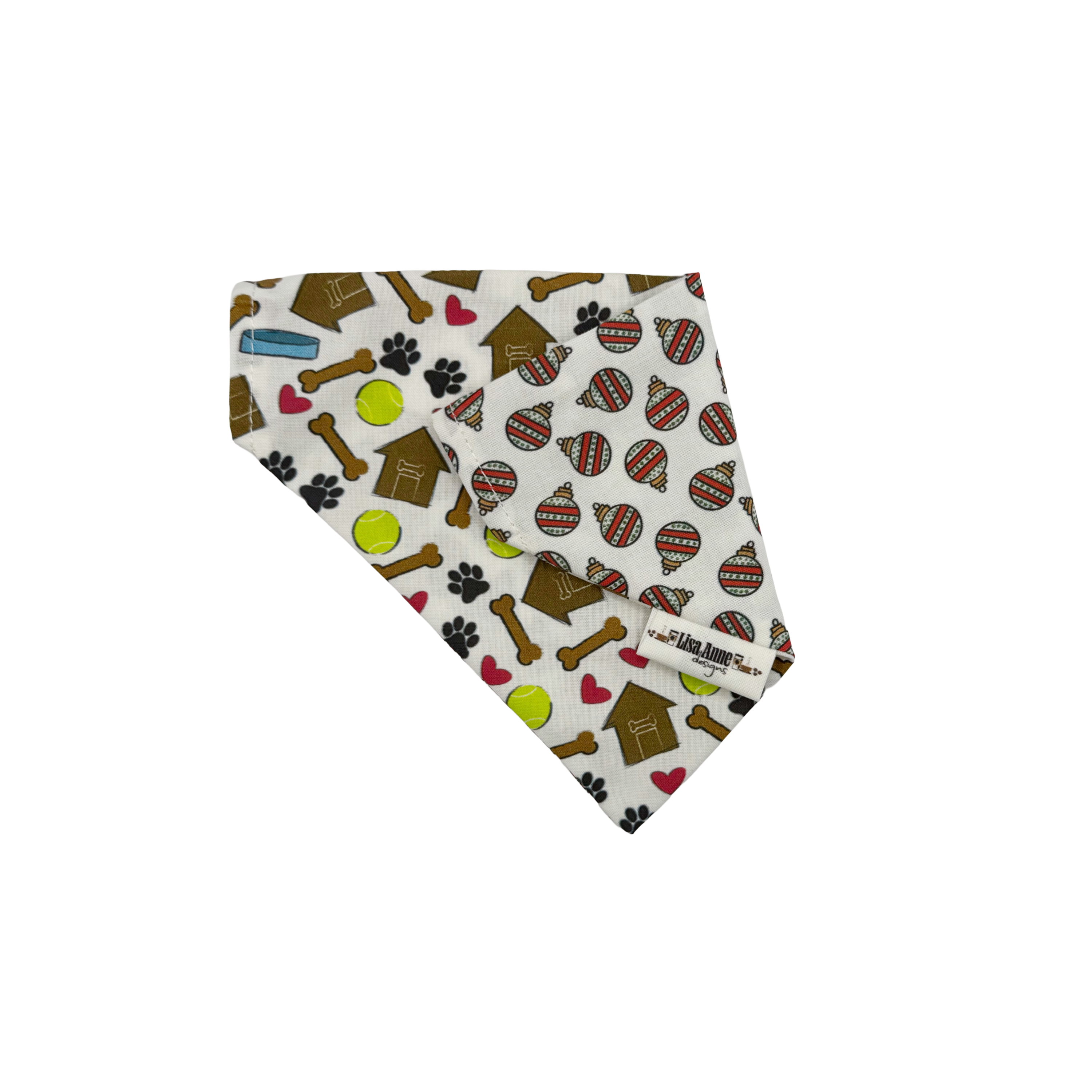 Christmas Ornaments (Dog House + Bones Reverse) LIMITED EDITION — Over-the-Collar, Reversible