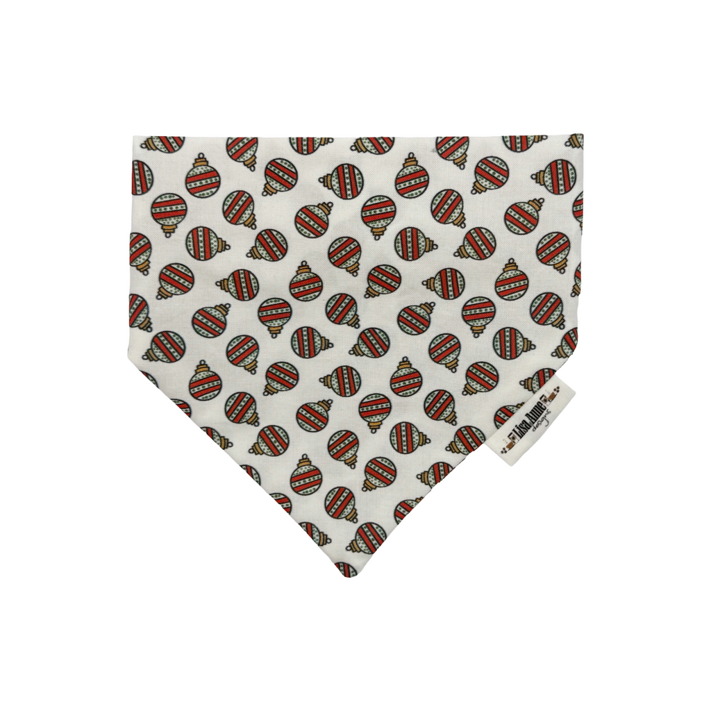CHRISTMAS ORNAMENTS LIMITED EDITION —  Scrunchie Style Slip-On Pet Bandana