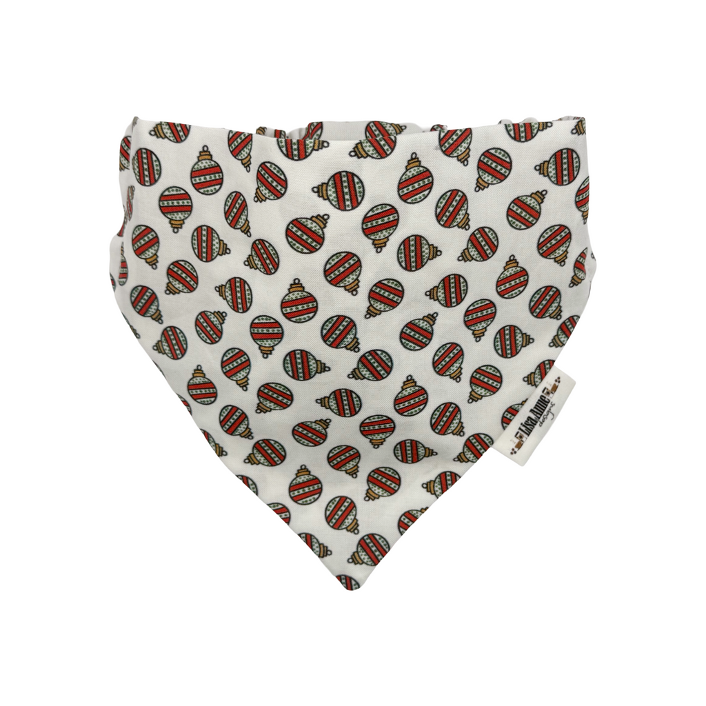 CHRISTMAS ORNAMENTS LIMITED EDITION —  Scrunchie Style Slip-On Pet Bandana