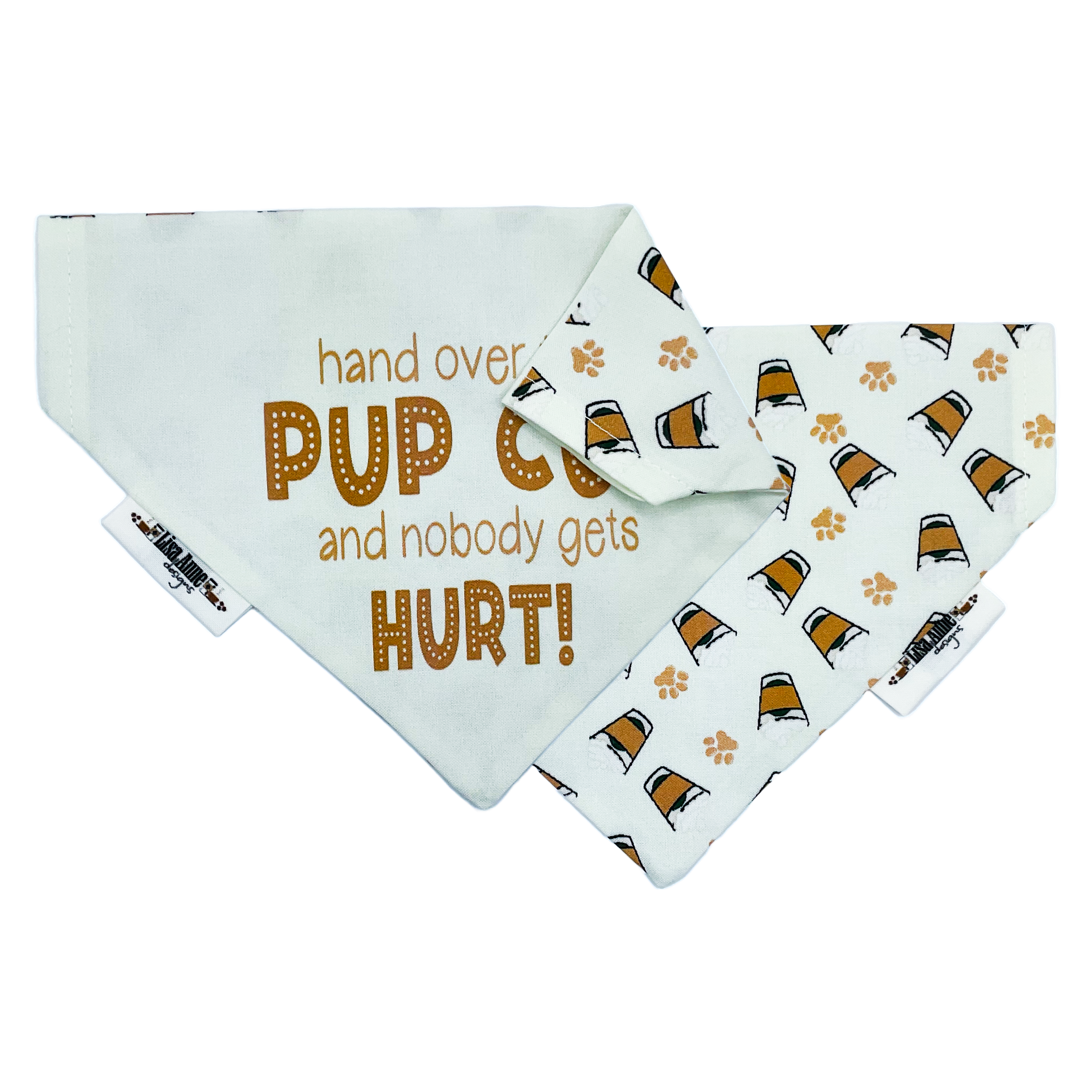 Pup Cup Dog Bandana | Reversible Coffee-Lover Pet Bandana