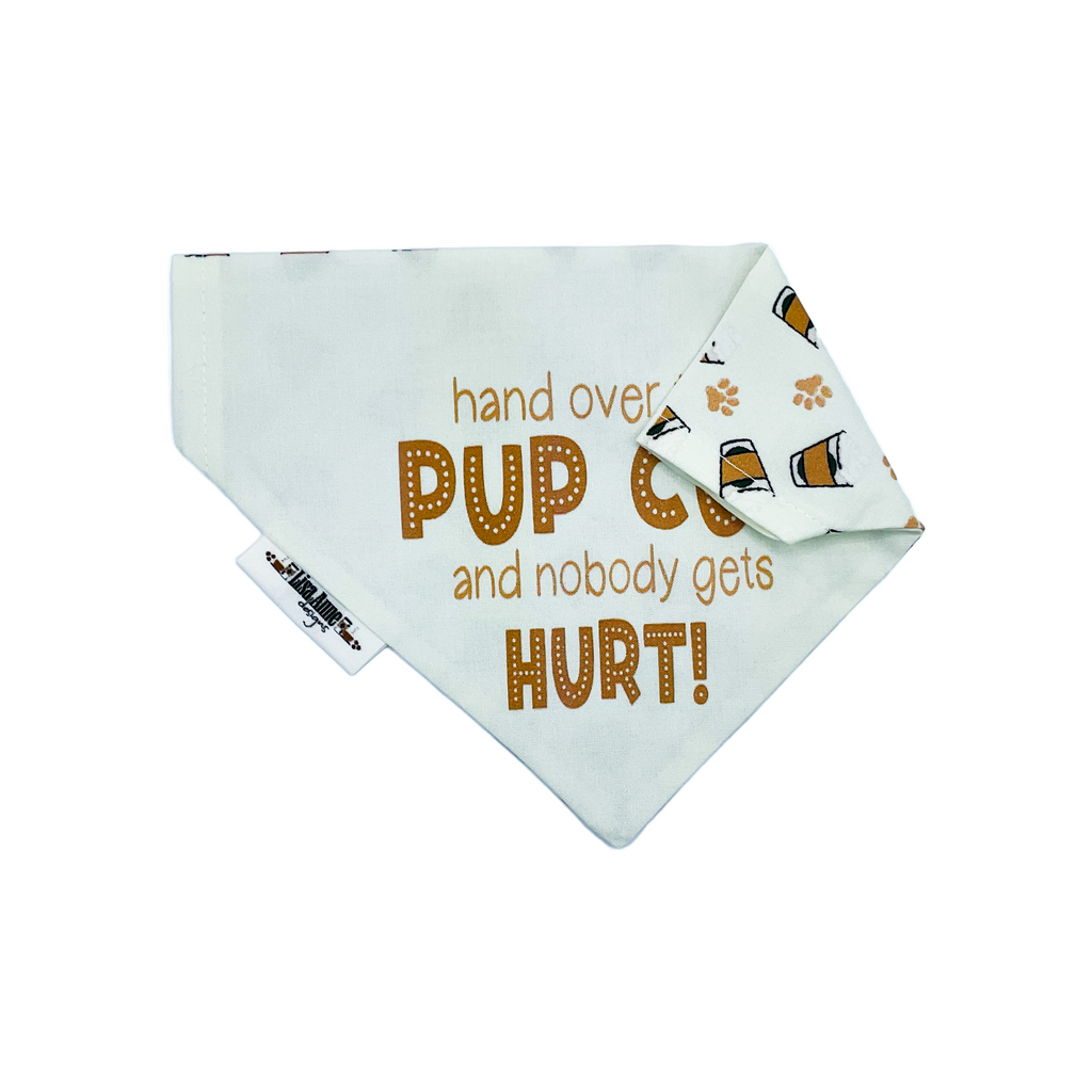 Pup Cup Dog Bandana | Reversible Coffee-Lover Pet Bandana