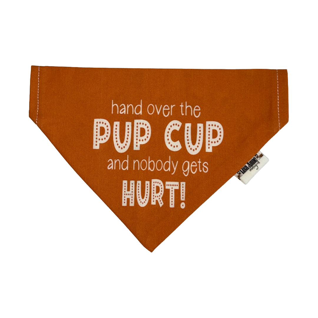 Pup Cup Dog Bandana | Reversible Coffee-Lover Pet Bandana | PSL Fall Bandana | Limited Size