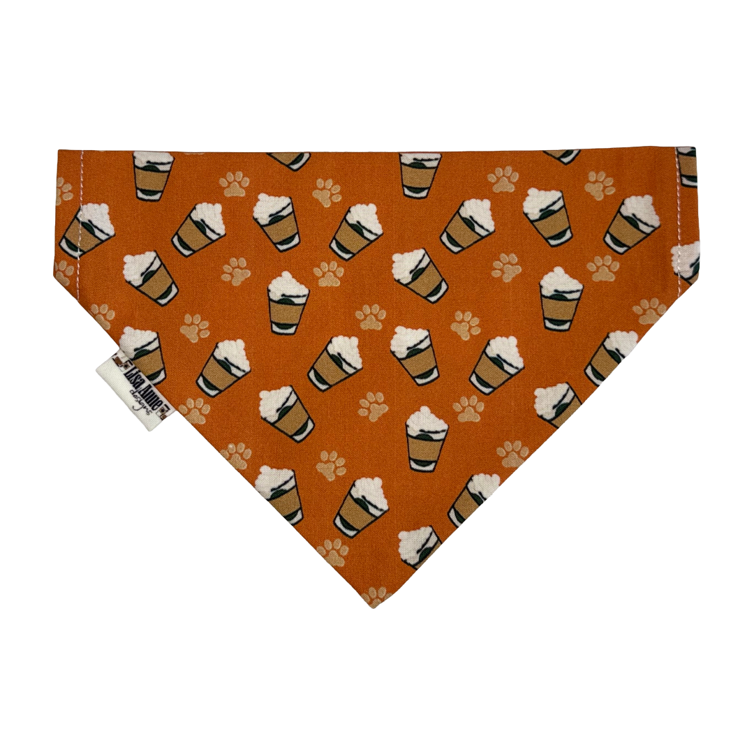 Pup Cup Dog Bandana | Reversible Coffee-Lover Pet Bandana | PSL Fall Bandana | Limited Size