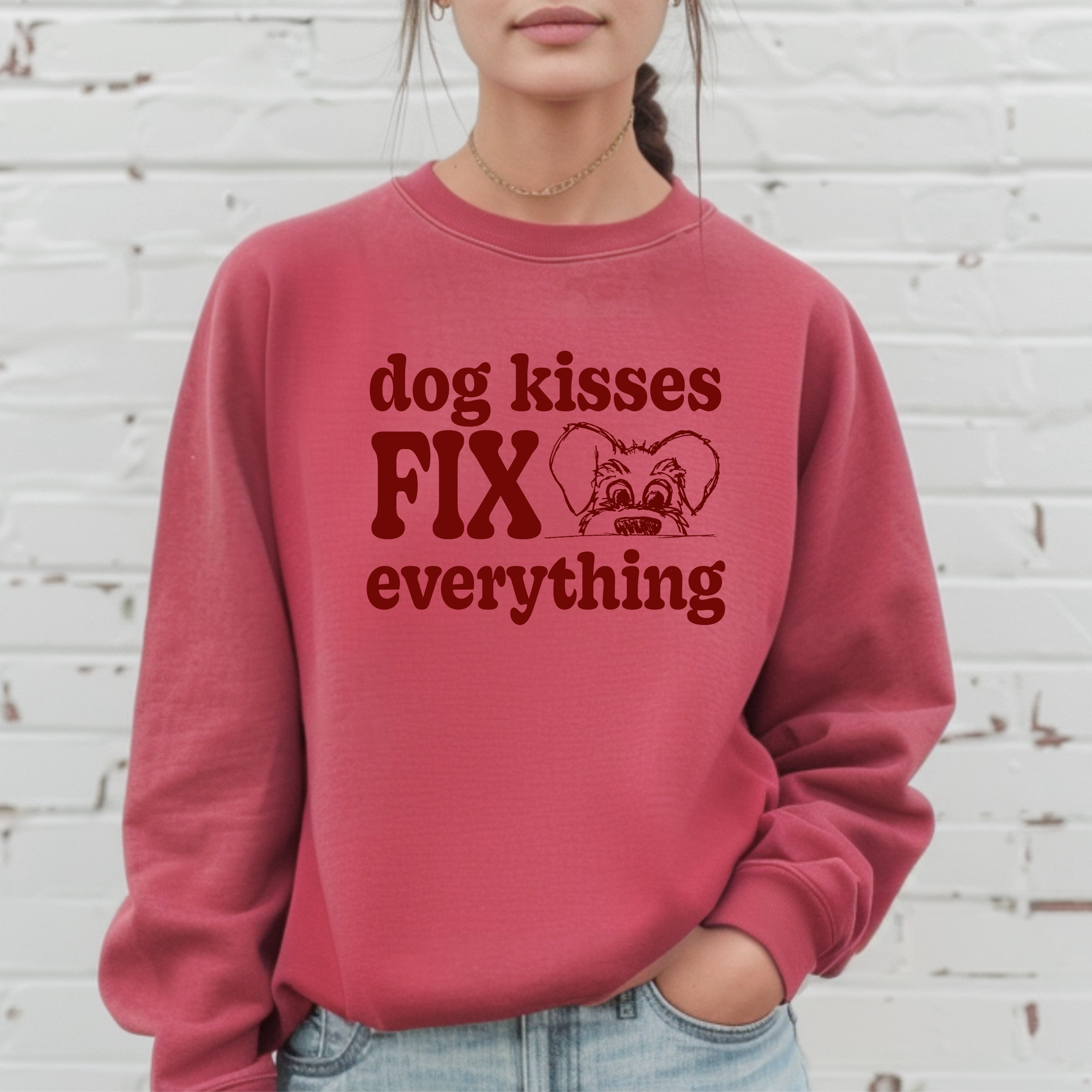 Dog Kisses Fix Everything | Comfort Color Sweatshirt