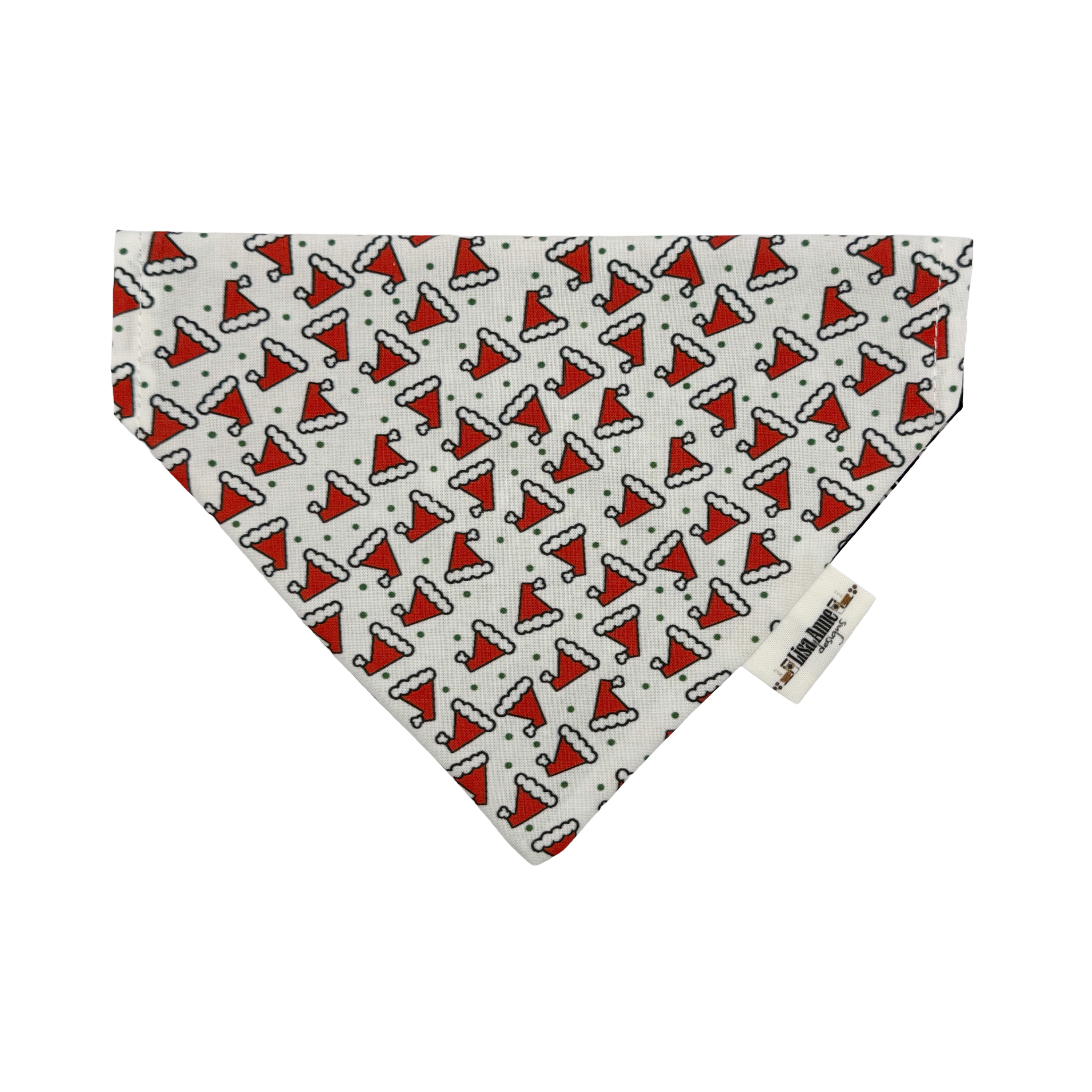 Santa Hats + Paw Prints — Over-the-Collar, Reversible - LIMITED EDITION