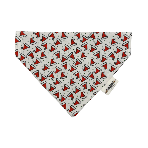 Santa Hats + Paw Prints — Over-the-Collar, Reversible - LIMITED EDITION