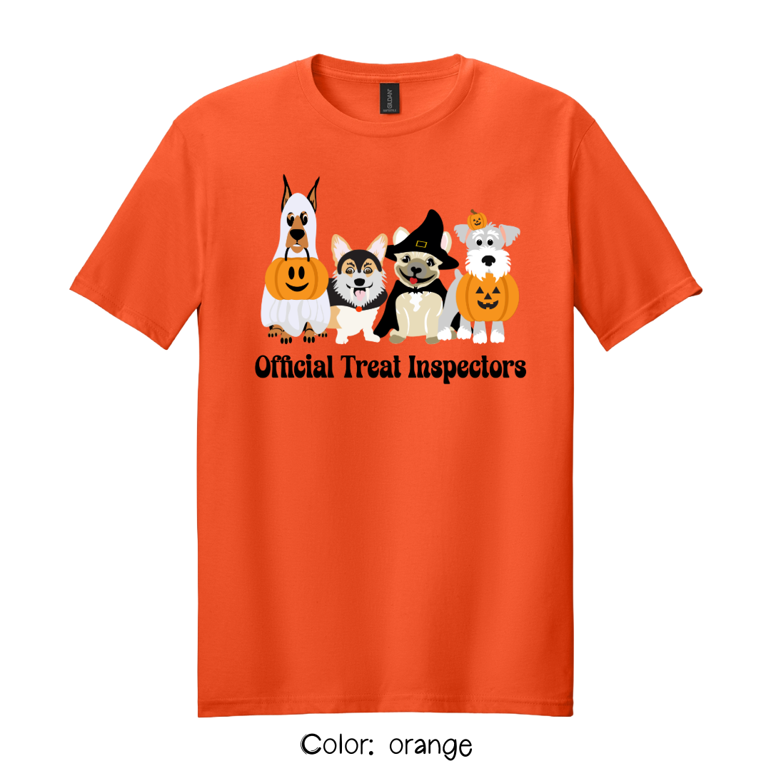 Official Treat Inspectors T-Shirt | Dog Halloween Tee