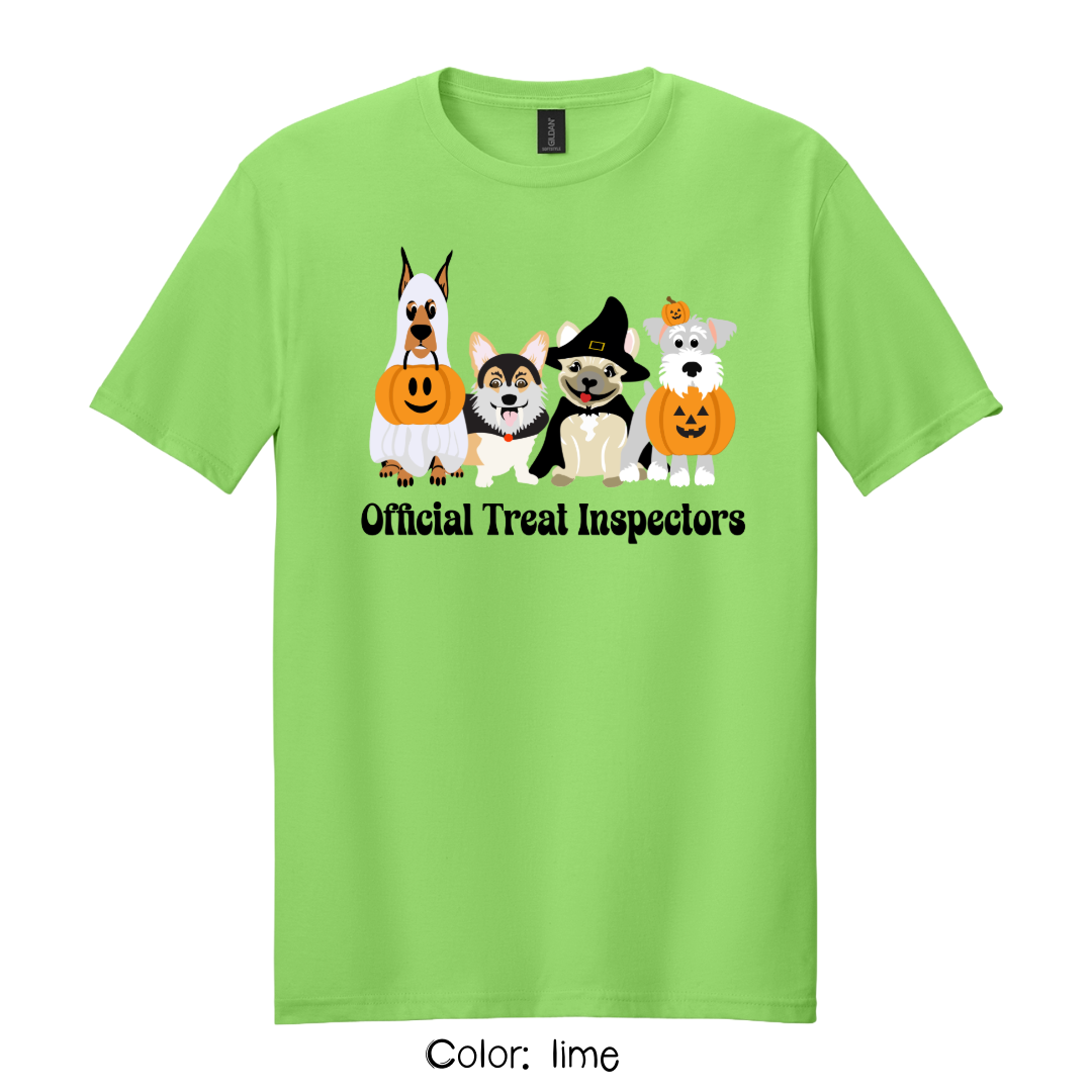 Official Treat Inspectors T-Shirt | Dog Halloween Tee