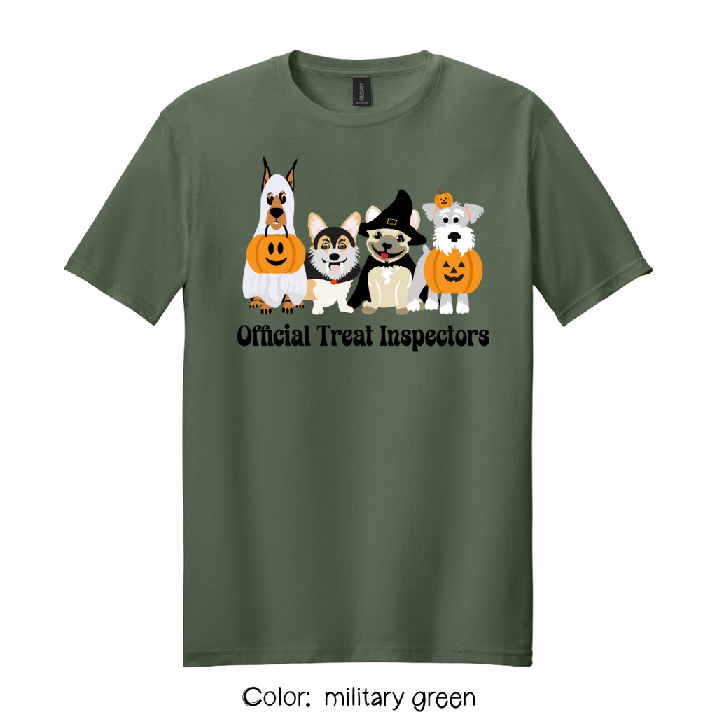 Official Treat Inspectors T-Shirt | Dog Halloween Tee