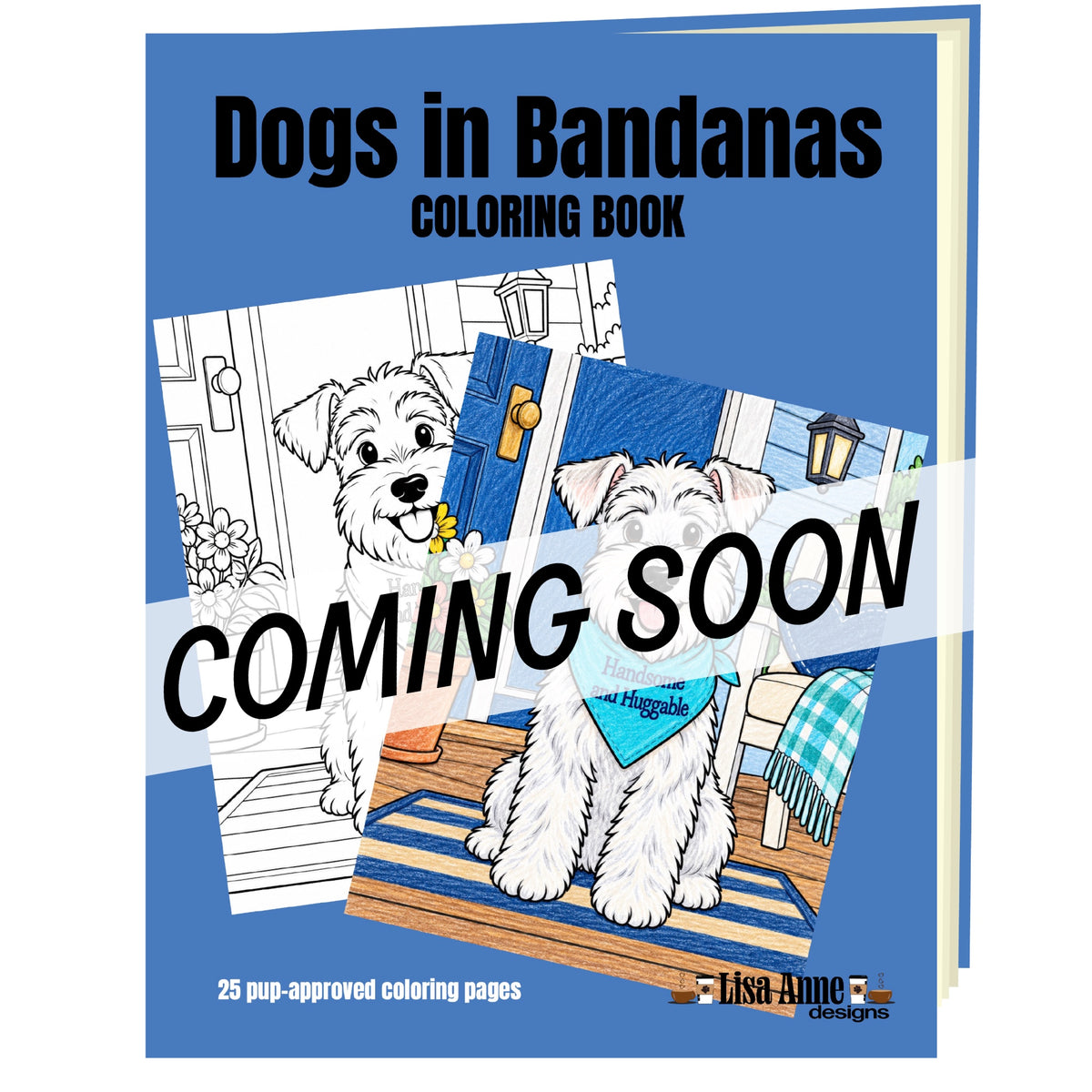 Dogs in Bandanas Coloring Book – Cute Dog Coloring Pages