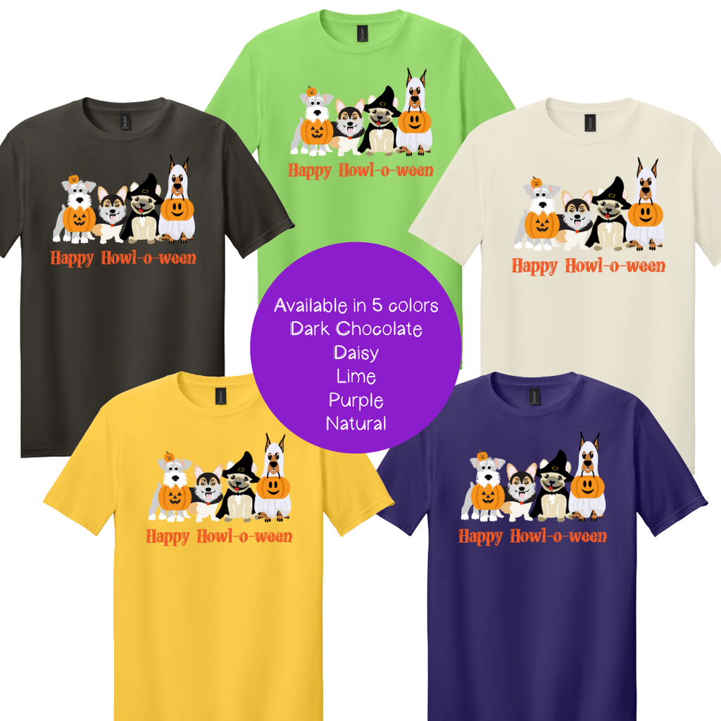 Happy Howl-o-ween T-Shirt | Dog Lover Halloween Tee