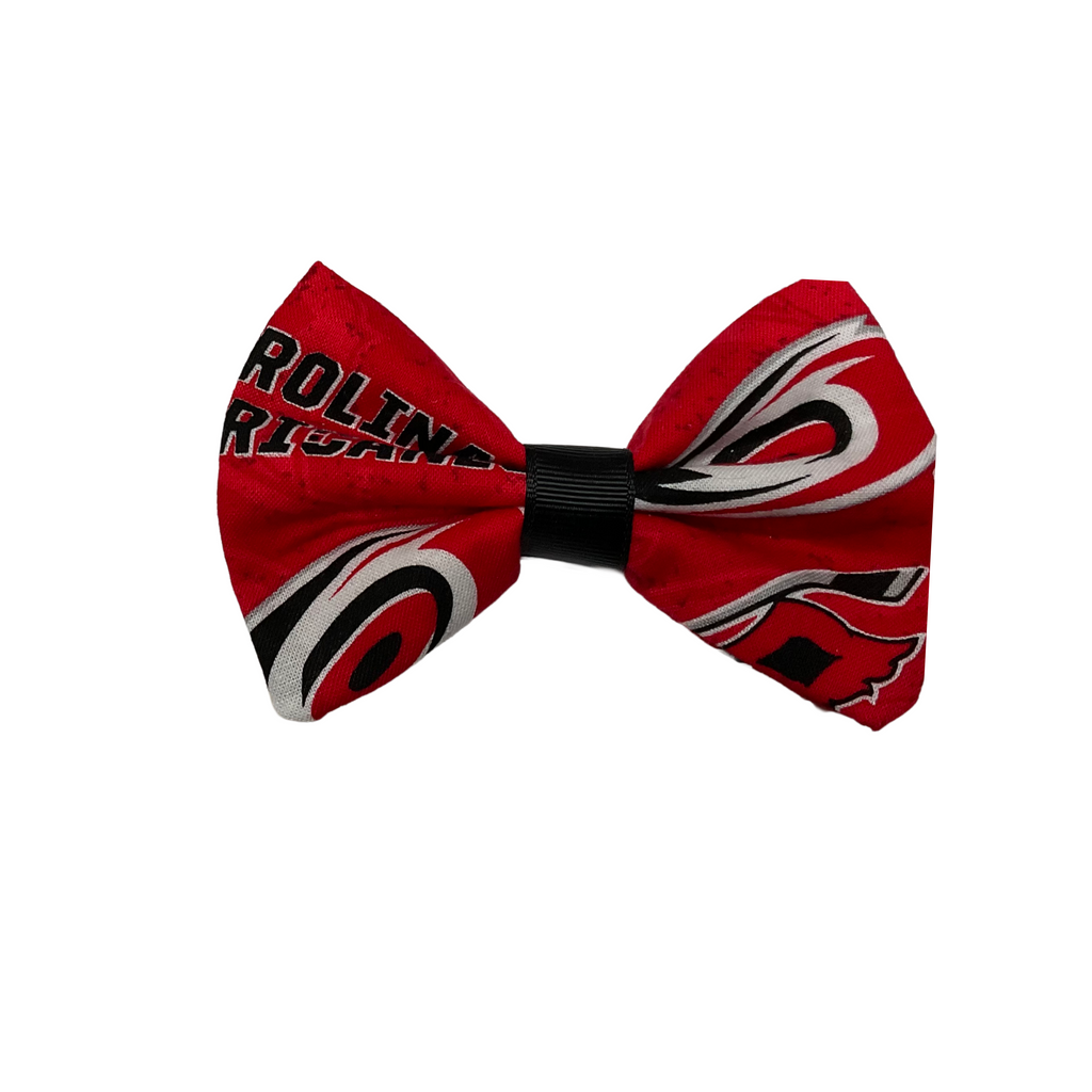 Hockey Dog Bow Tie: Over the Collar Pet Neckwear, Carolina Hurricanes