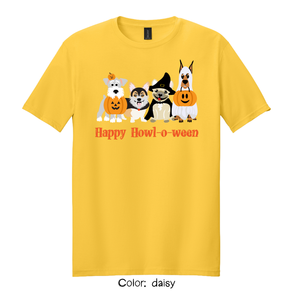 Happy Howl-o-ween T-Shirt | Dog Lover Halloween Tee