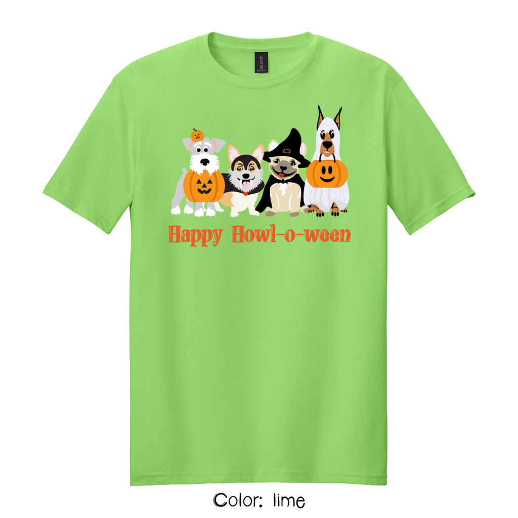 Happy Howl-o-ween T-Shirt | Dog Lover Halloween Tee