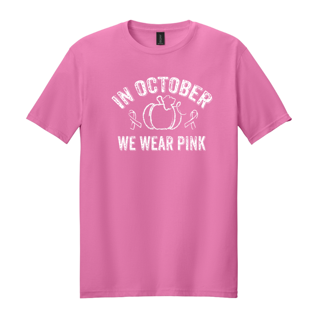 In October We Wear Pink T-Shirt | Breast Cancer Awareness Tee