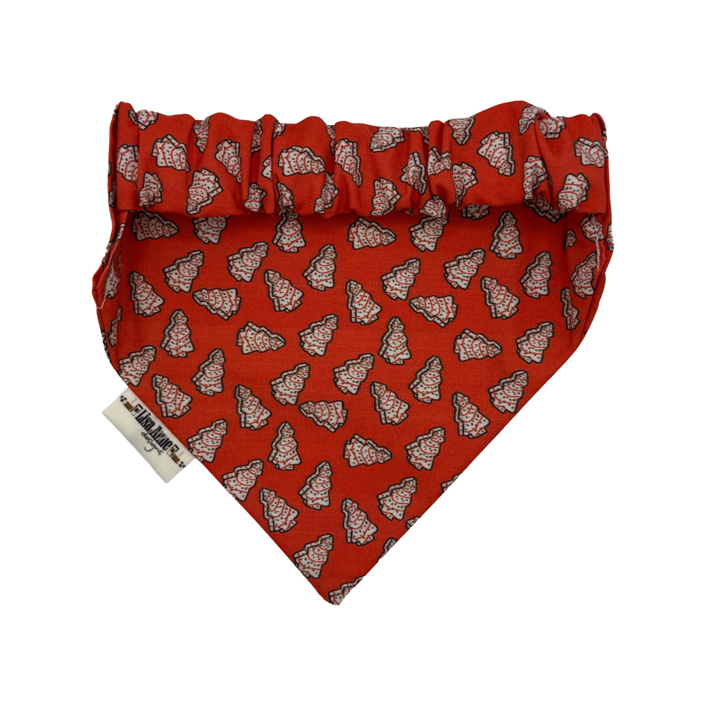 Christmas Cakes -Holiday Treat - LIMITED EDITION — Scrunchie Style Slip-On Pet Bandana