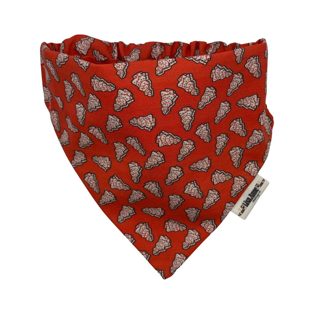 Christmas Cakes -Holiday Treat - LIMITED EDITION — Scrunchie Style Slip-On Pet Bandana