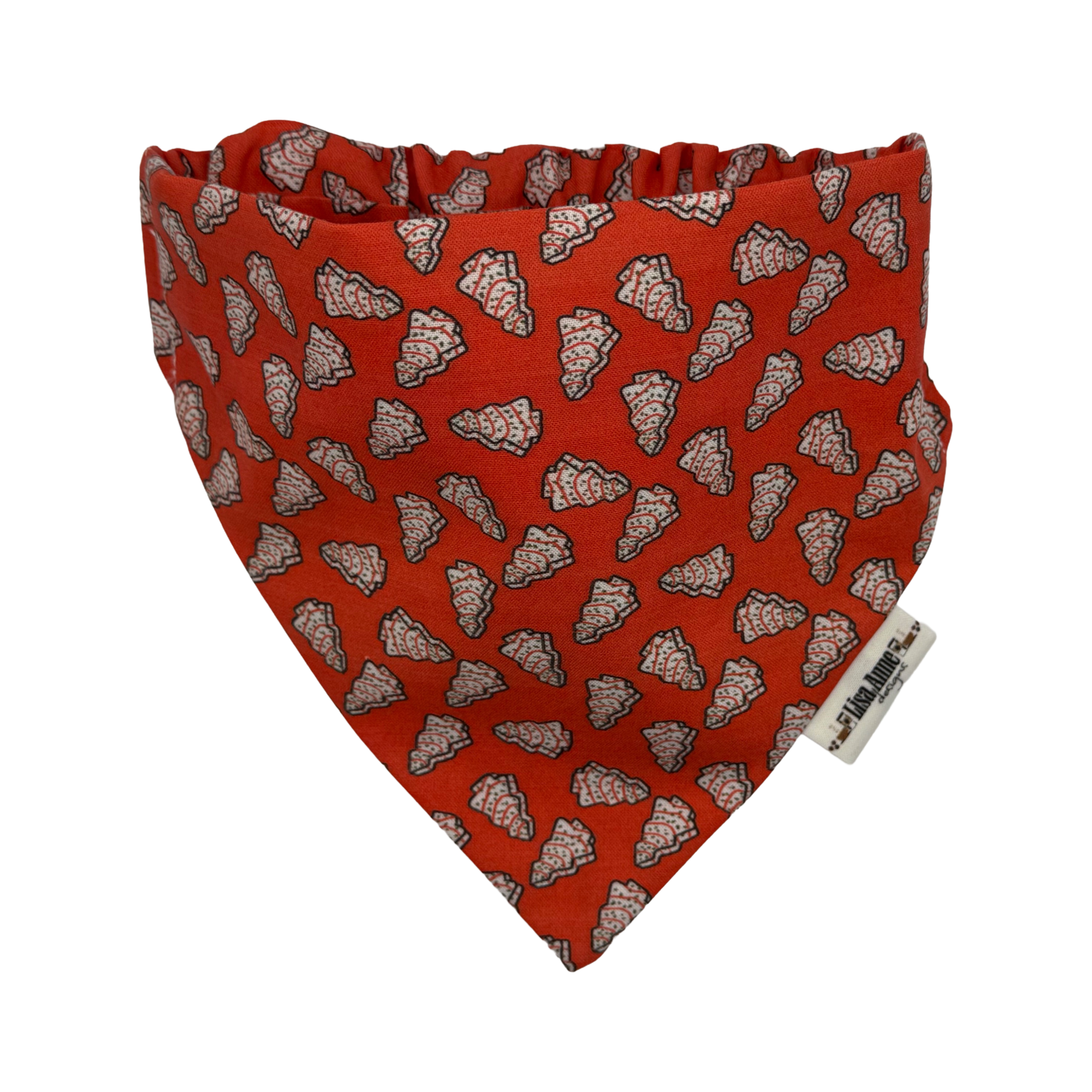 Christmas Cakes -Holiday Treat - LIMITED EDITION — Scrunchie Style Slip-On Pet Bandana
