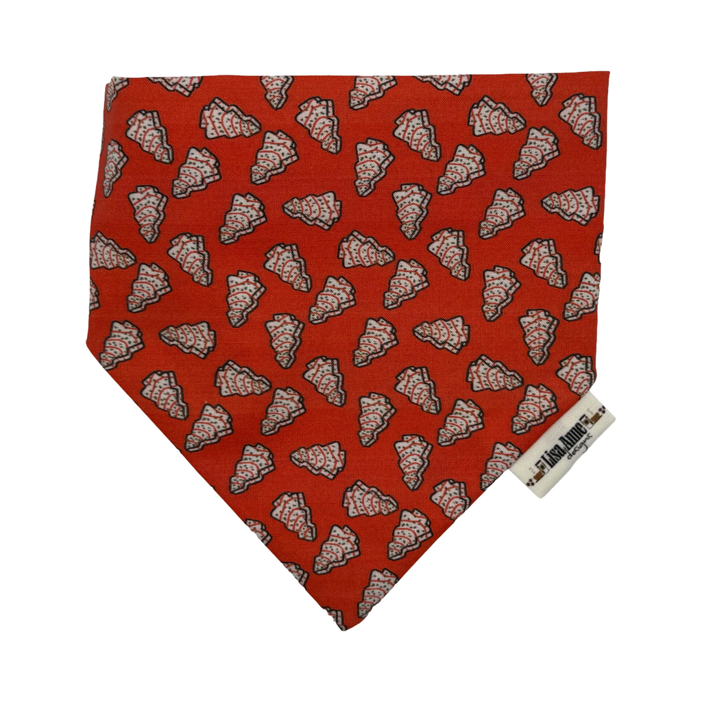 Christmas Cakes -Holiday Treat - LIMITED EDITION — Scrunchie Style Slip-On Pet Bandana