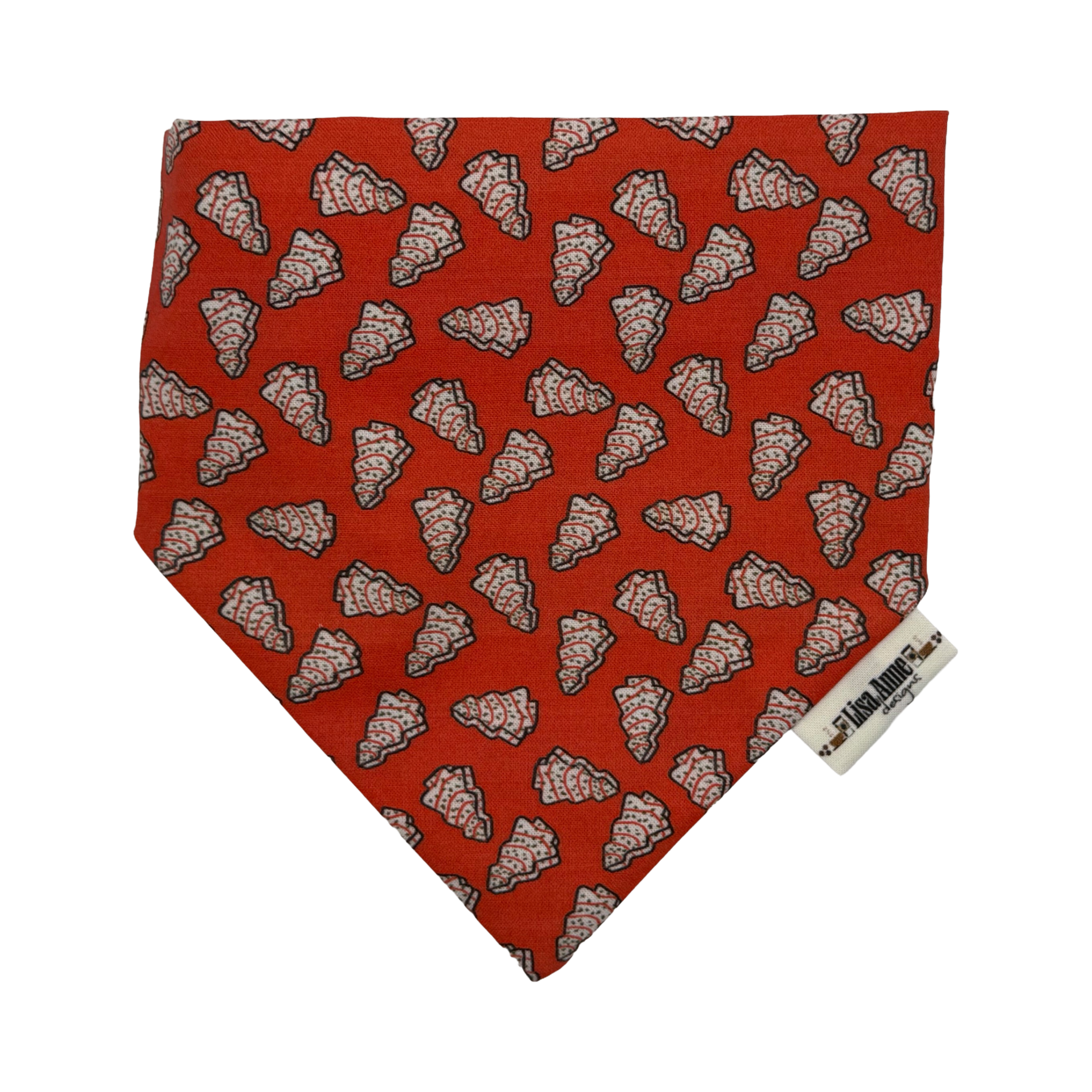 Christmas Cakes -Holiday Treat - LIMITED EDITION — Scrunchie Style Slip-On Pet Bandana