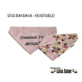 Reversible Birthday Dog Bandana: Cupcake Donut Print Over-the-Collar