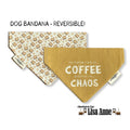 Coffee Dog Bandana: Reversible Over-the-Collar Pet Scarf, Funny Dog Lover Gift