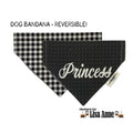 Princess Dog Bandana: Reversible Gingham Over-the-Collar Pet Accessory